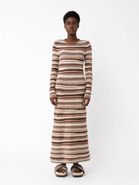 Robe manches longues en cachemire - Multicolor Grey