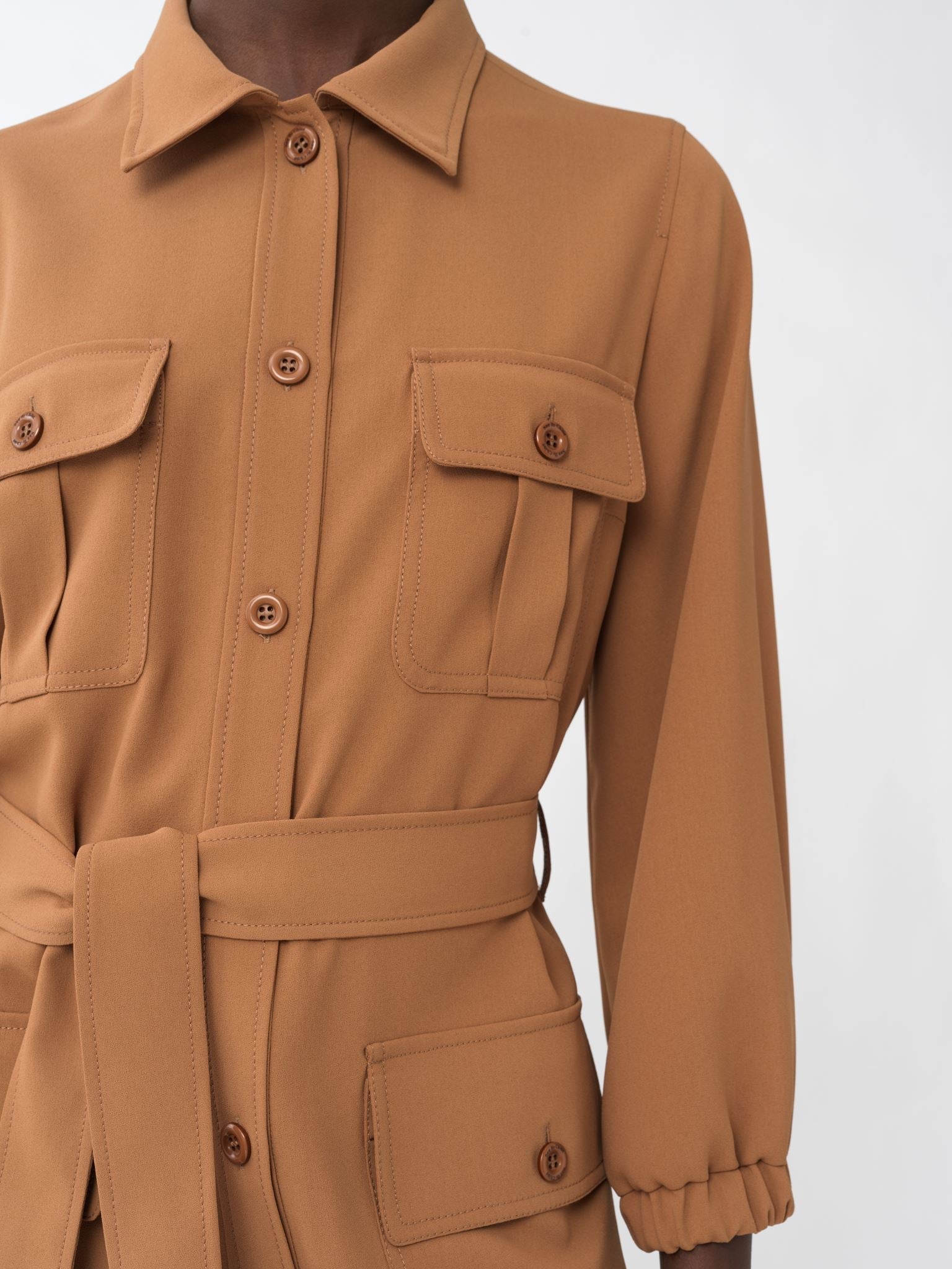 Robe chemise saharienne - Safari Brown