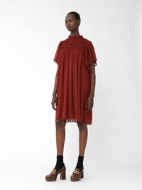 Robe babydoll - Reddish Brown