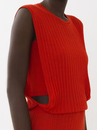 Robe longue en soie - Orange Aimante