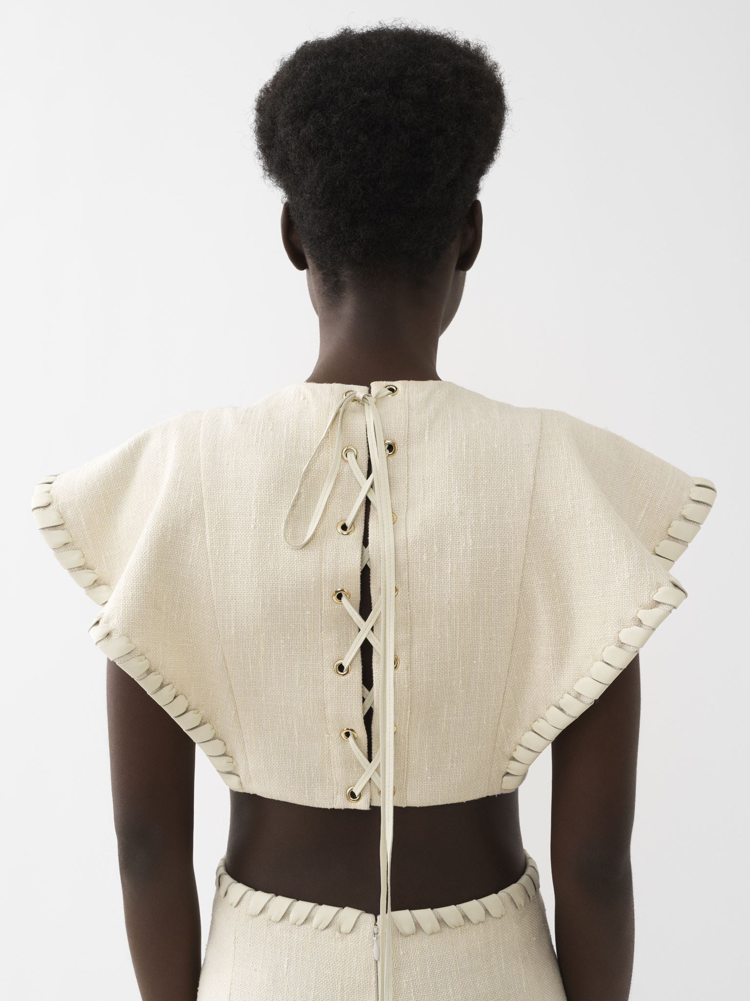 Robe longue en soie et lin - Dusty White