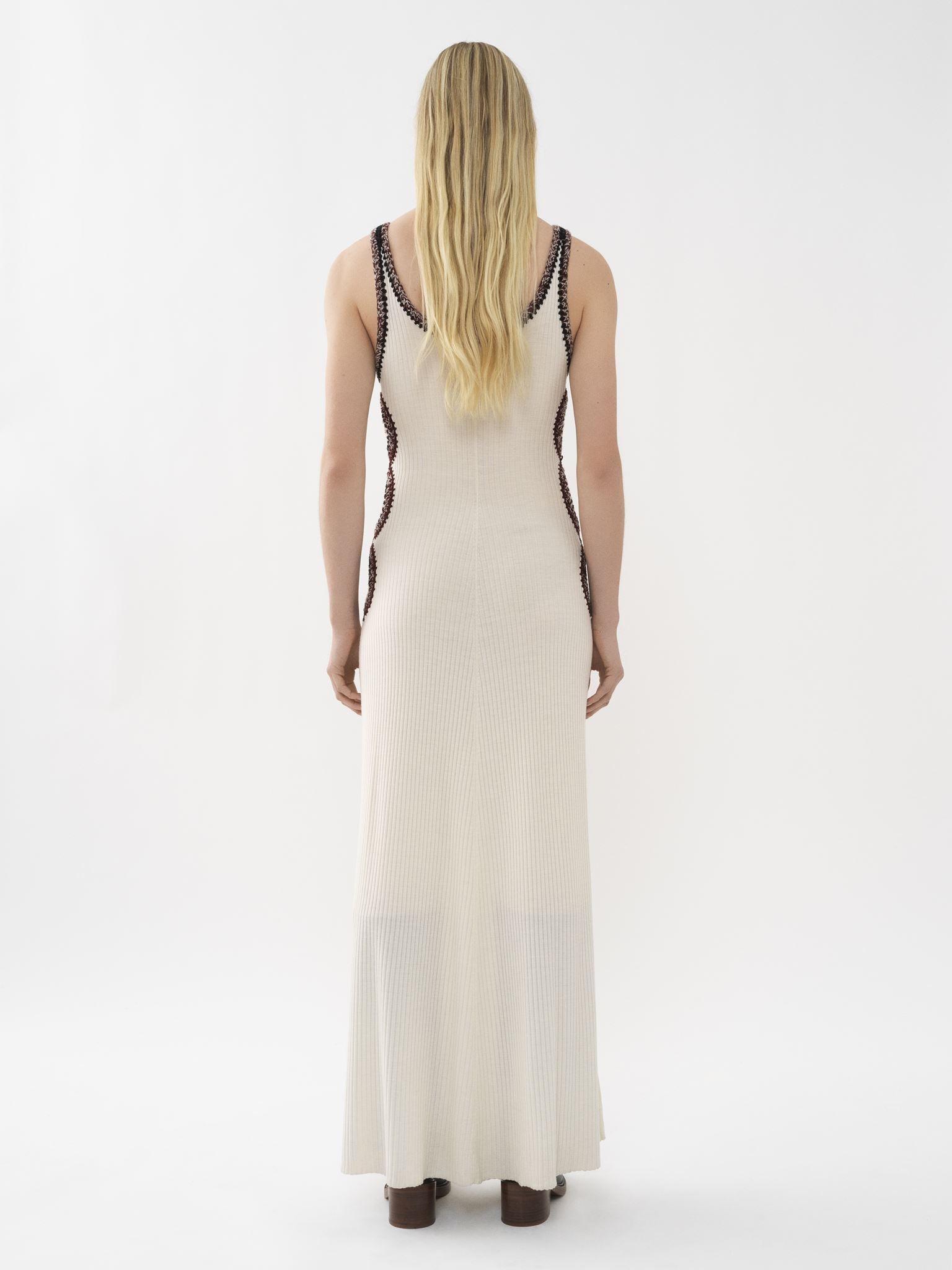 Robe sans manches en laine - Poudre Blanche