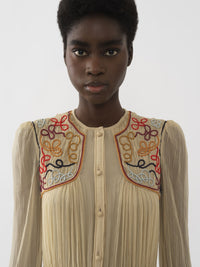 Robe chemise en soie - Secret Brown