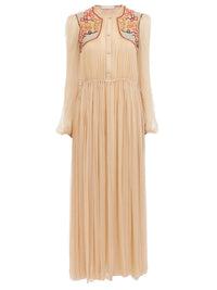 Robe chemise en soie - Secret Brown