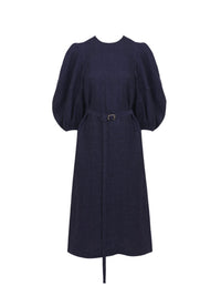 Robe midi en lin - True Indigo