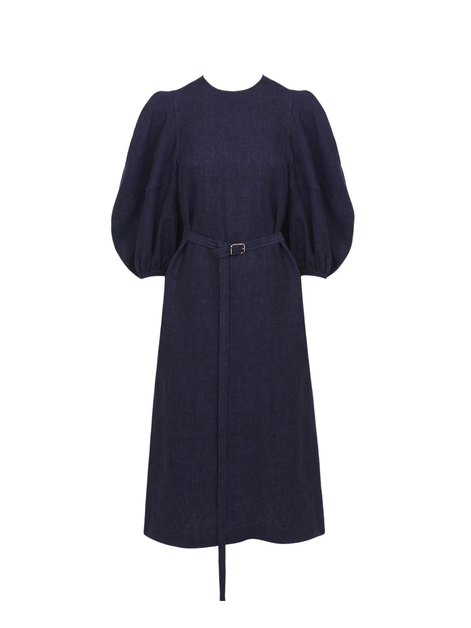 Robe midi en lin - True Indigo