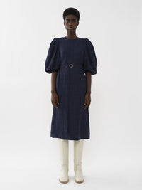 Robe midi en lin - True Indigo