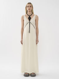 Robe sans manches lingerie en soie - Beige Perle de Graine