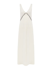 Robe sans manches lingerie en soie - Beige Perle de Graine