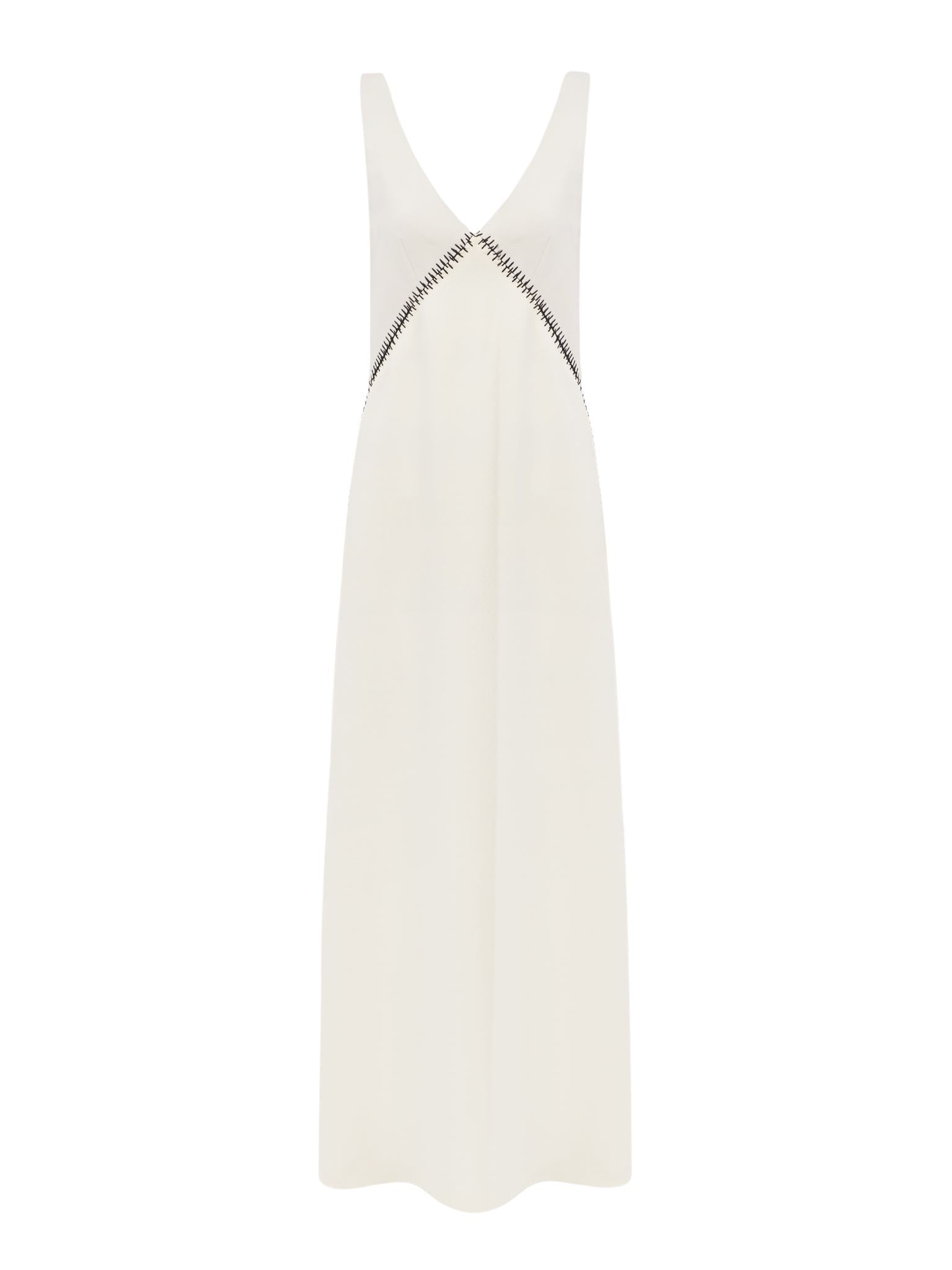 Robe sans manches lingerie en soie - Beige Perle de Graine