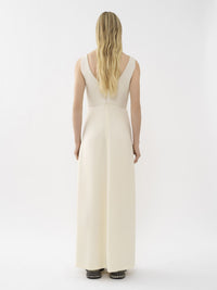 Robe sans manches lingerie en soie - Beige Perle de Graine