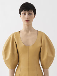 Robe midi corset en cuir - Soleil de Septembre