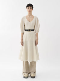 Robe midi corset en laine - Iconic Milk