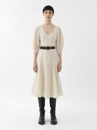 Robe midi corset en laine - Iconic Milk