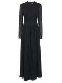 Robe plastron ceinturée en laine - Black