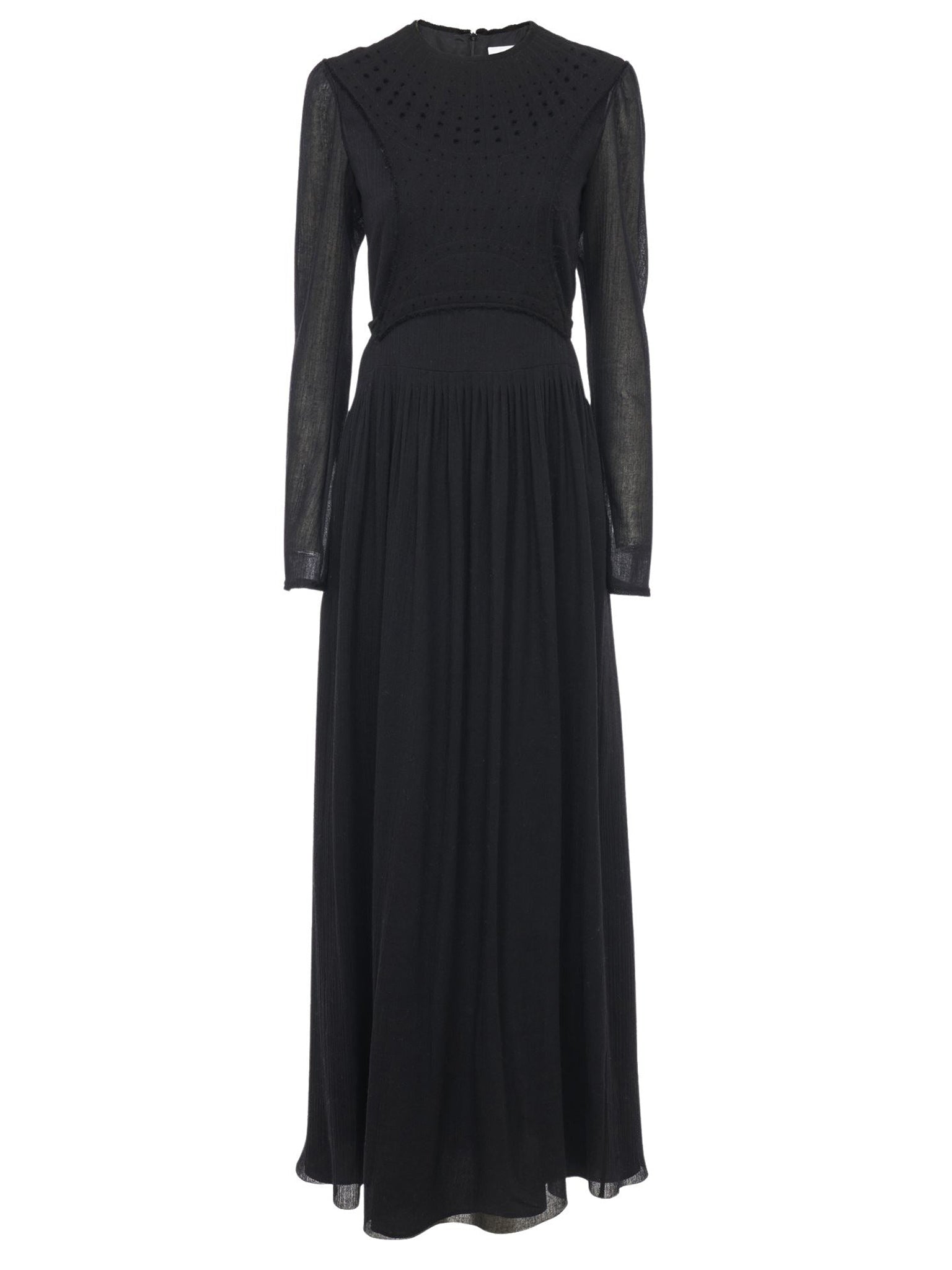 Robe plastron ceinturée en laine - Black