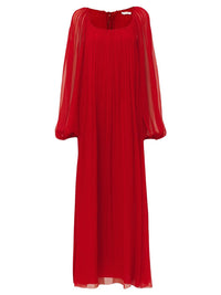 Robe longue plissée en soie - Rising Red