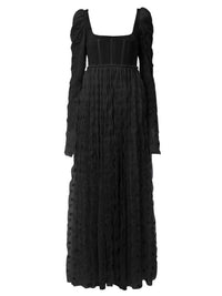 Robe maxi empire en soie - Noir