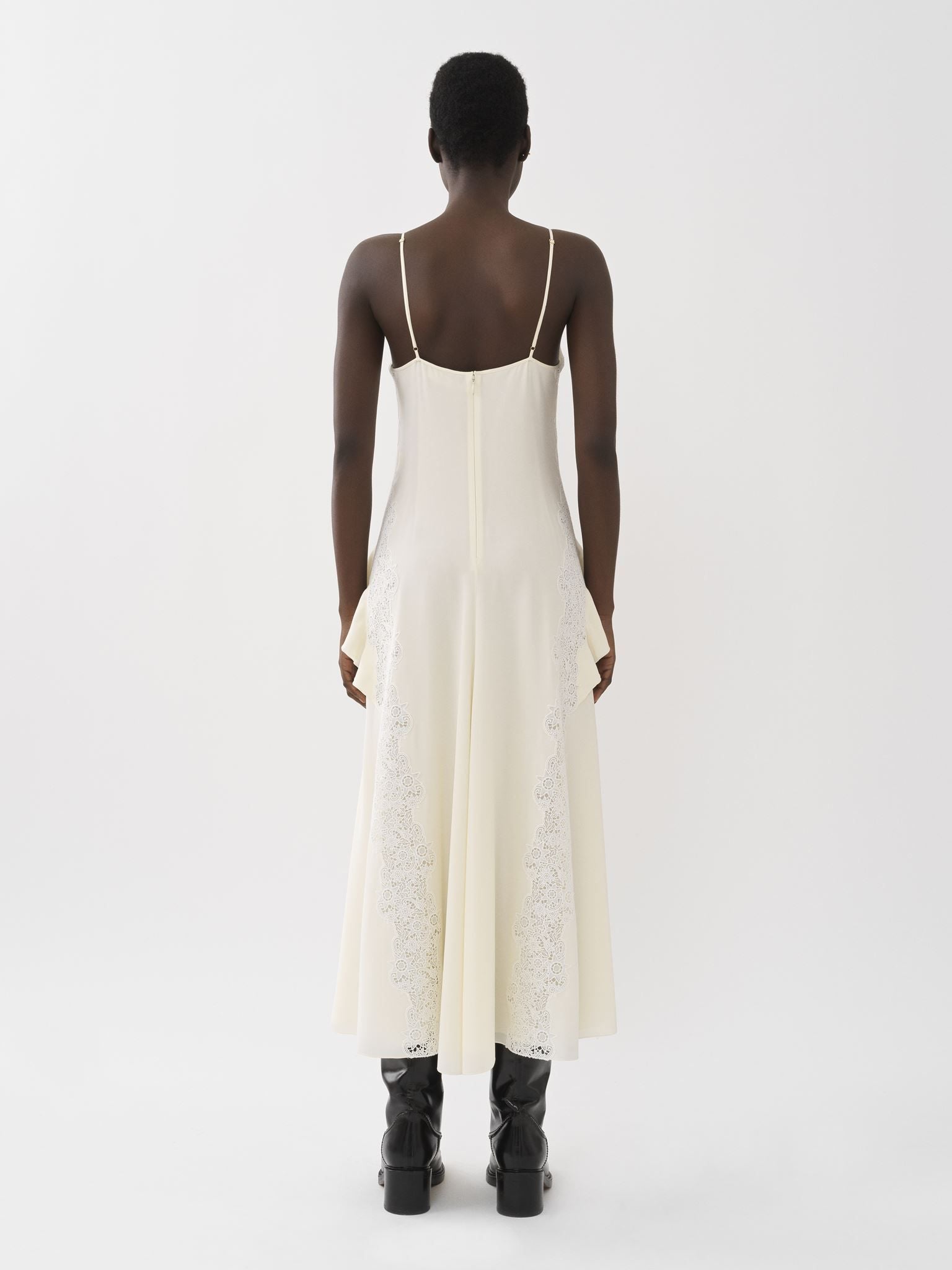 Robe lingerie en soie - Coconut Milk