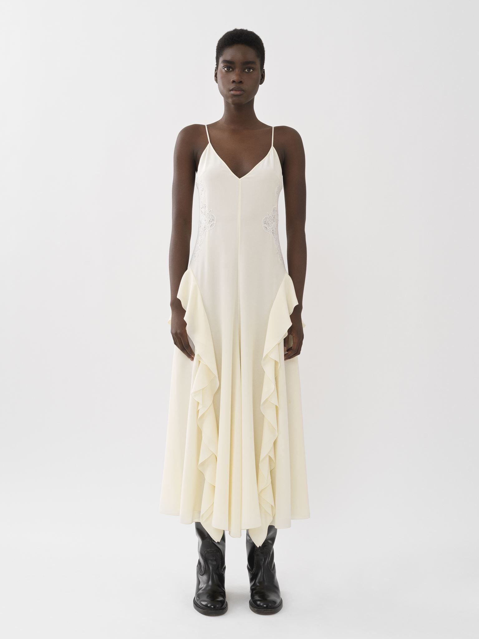 Robe lingerie en soie - Coconut Milk