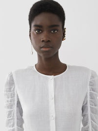 Robe chemise longue - Blanc