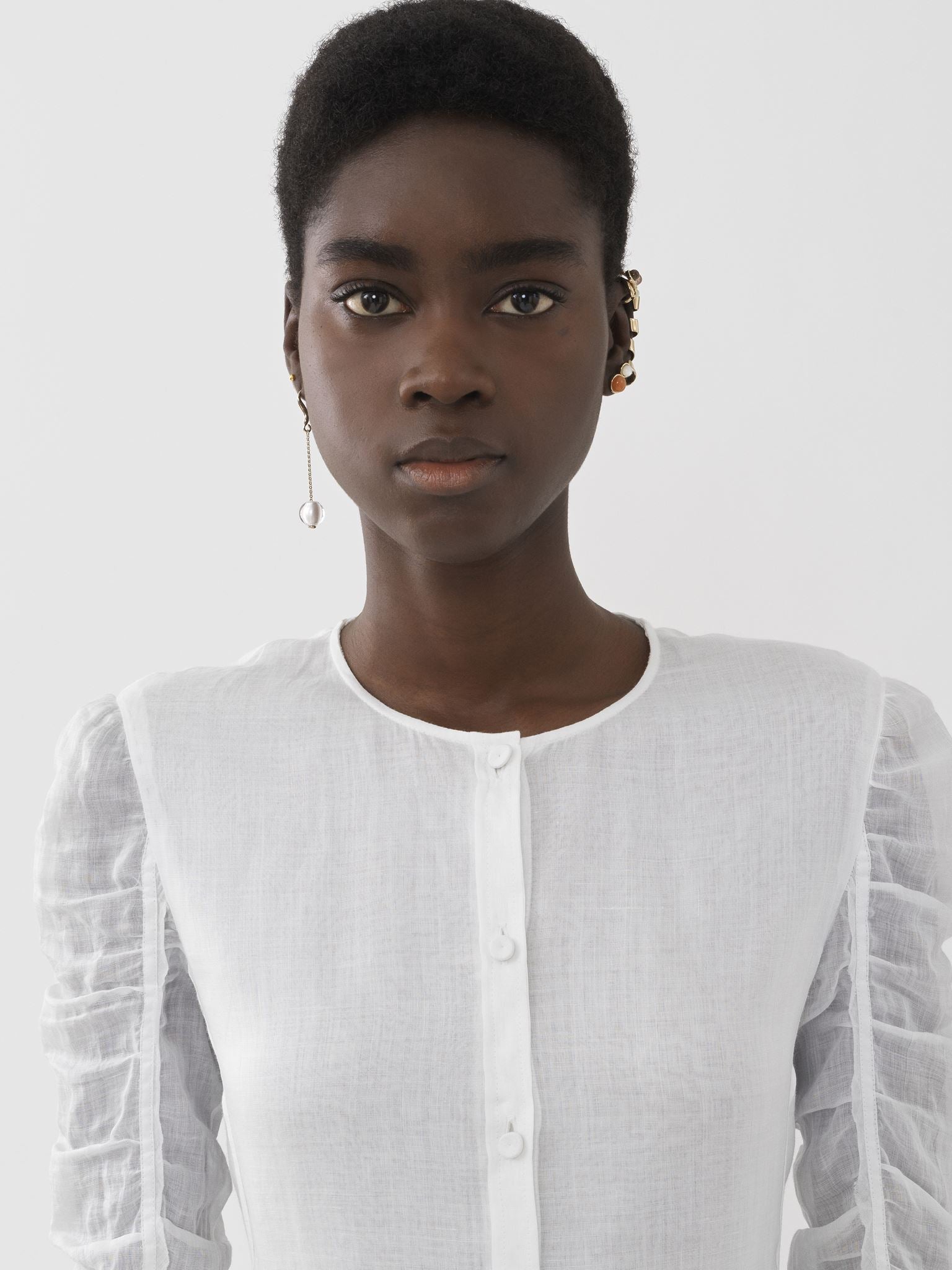 Robe chemise longue - Blanc