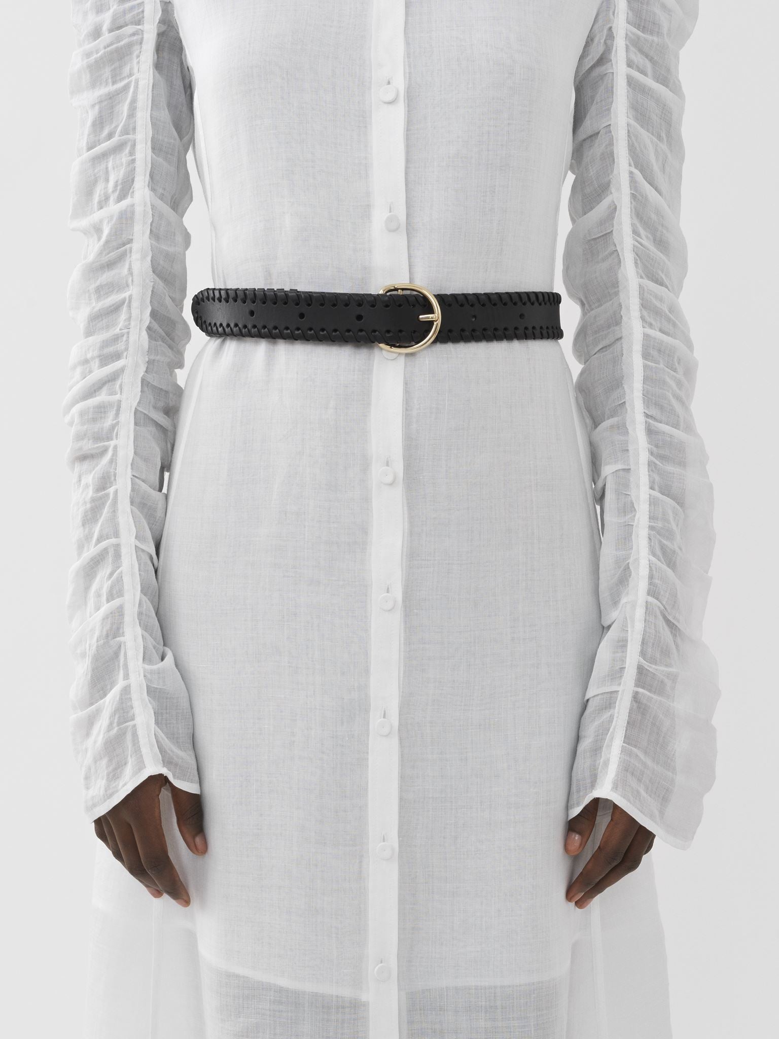 Robe chemise longue - Blanc