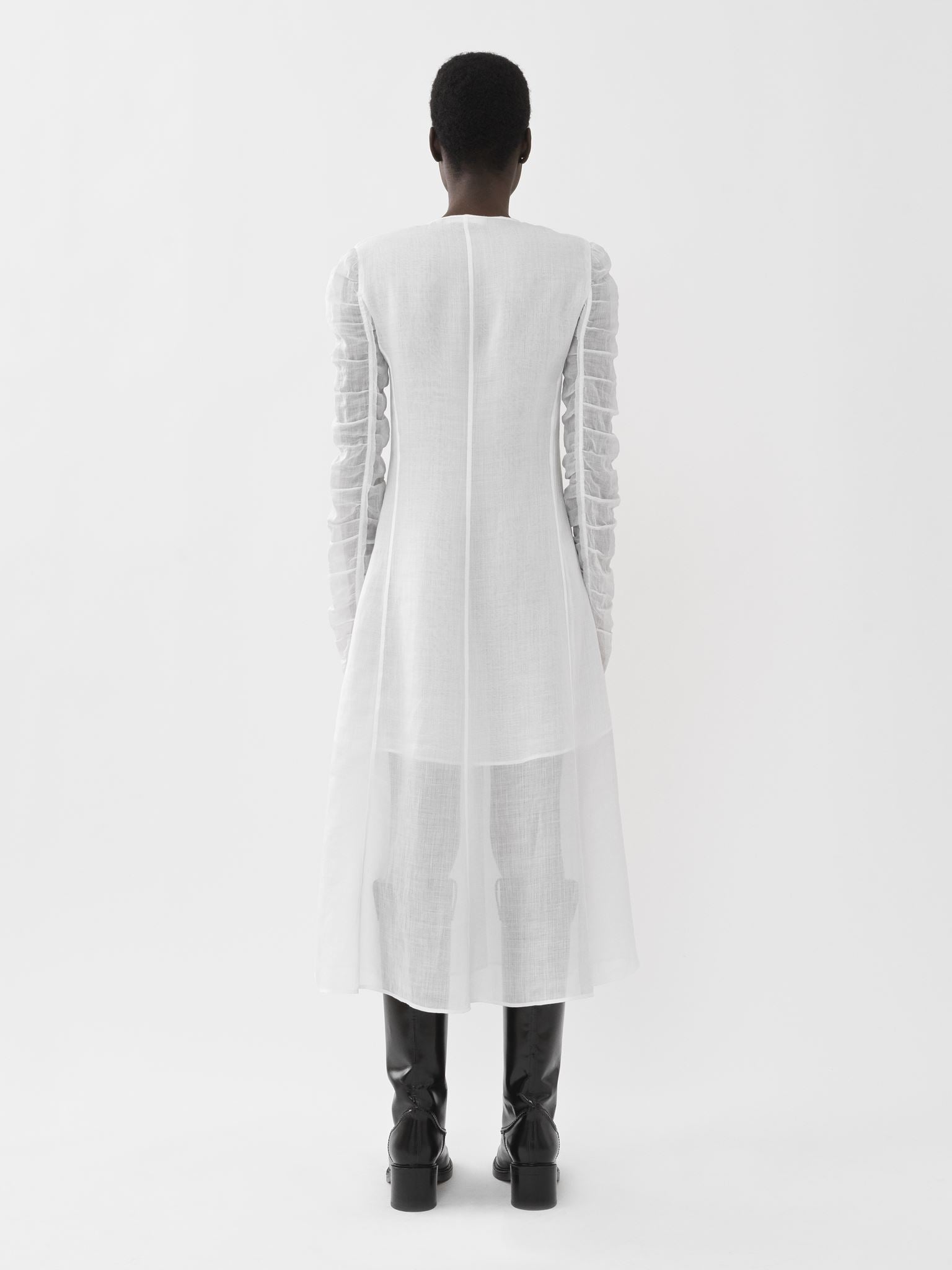 Robe chemise longue - Blanc