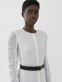 Robe chemise longue - Blanc