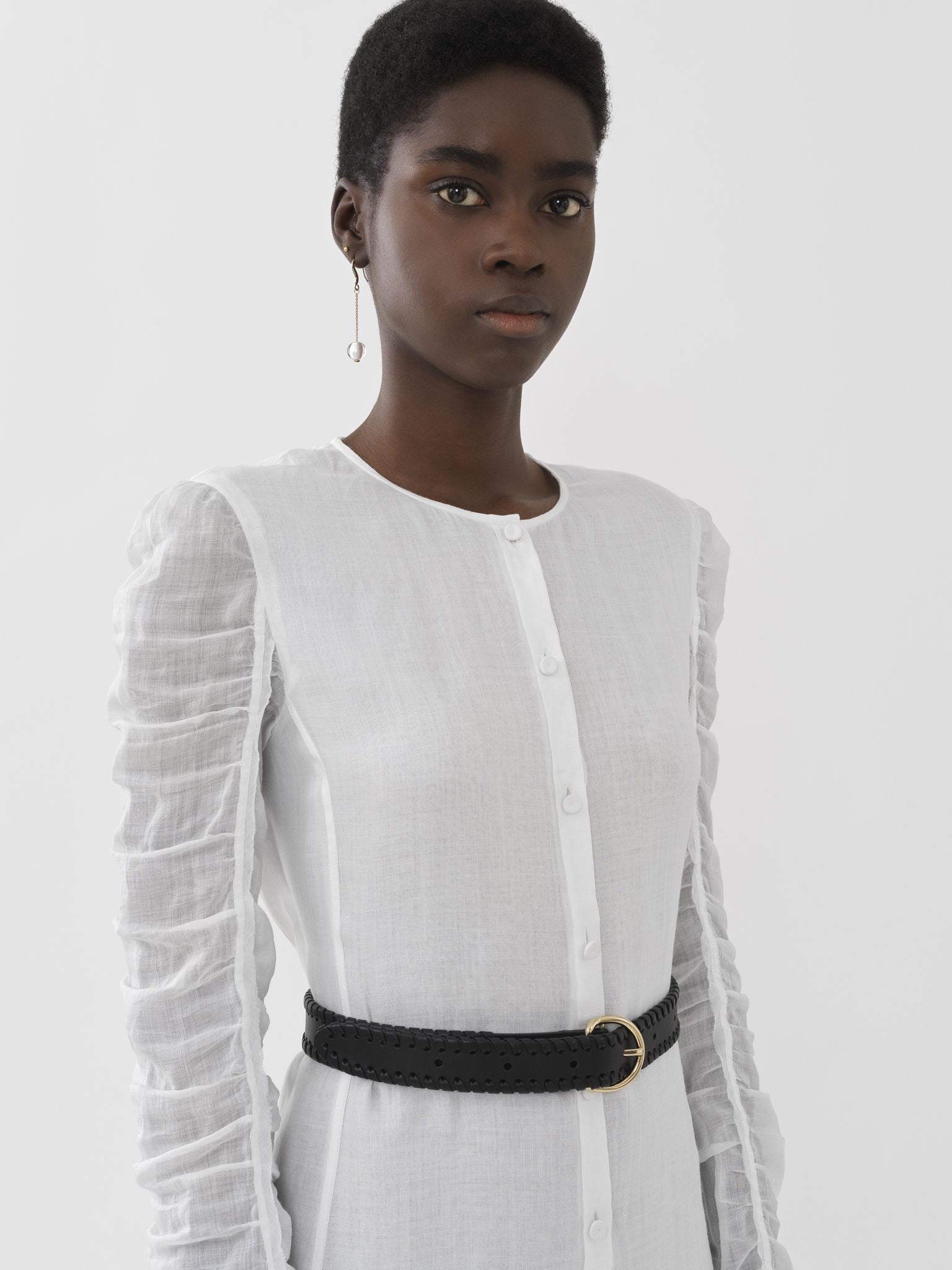 Robe chemise longue - Blanc