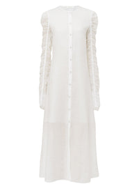 Robe chemise longue - Blanc