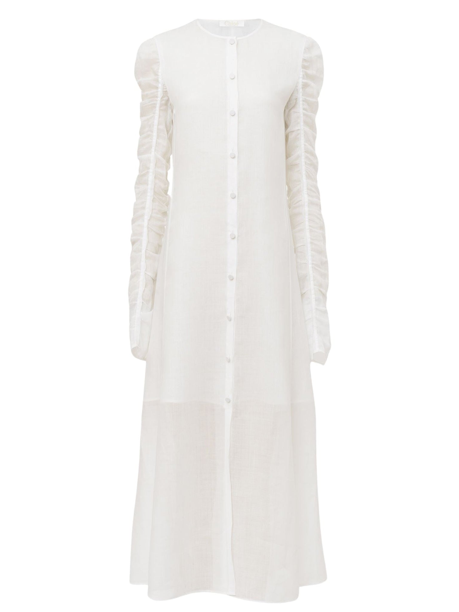 Robe chemise longue - Blanc
