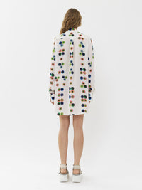 Robe chemise ample en soie - Multicolor