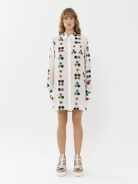 Robe chemise ample en soie - Multicolor
