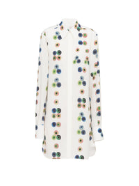 Robe chemise ample en soie - Multicolor