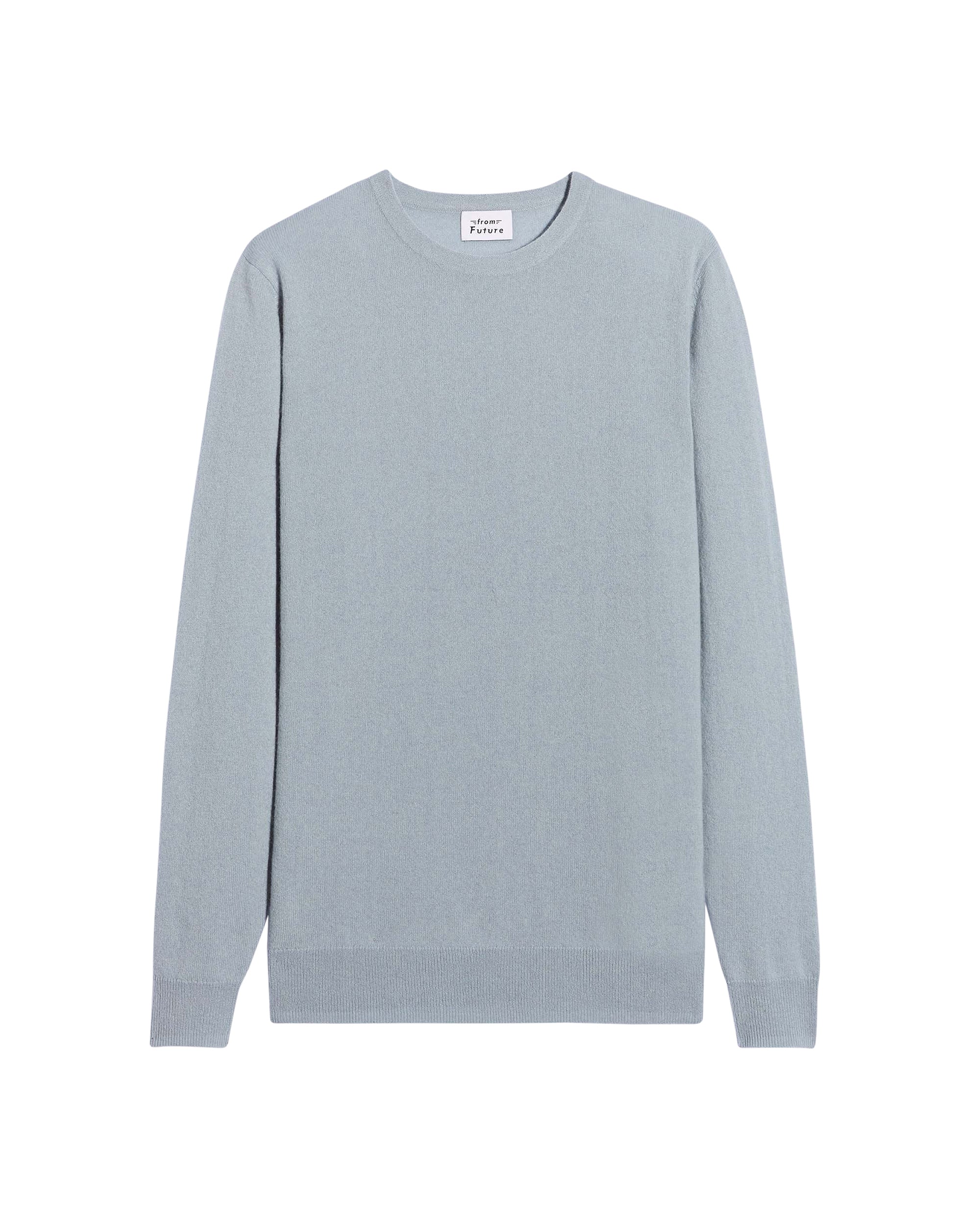 Pull à col rond fin en cachemire - Cloud Blue