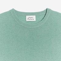 Pull à col rond fin en cachemire - Frozen Green