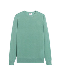 Pull à col rond fin en cachemire - Frozen Green