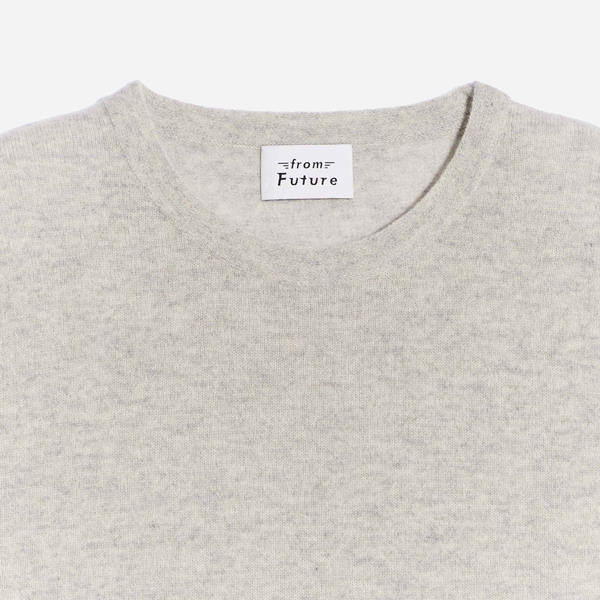 Pull à col rond fin en cachemire - Light Heather Gray