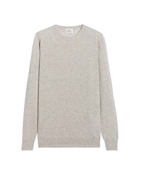 Pull à col rond fin en cachemire - Light Heather Gray