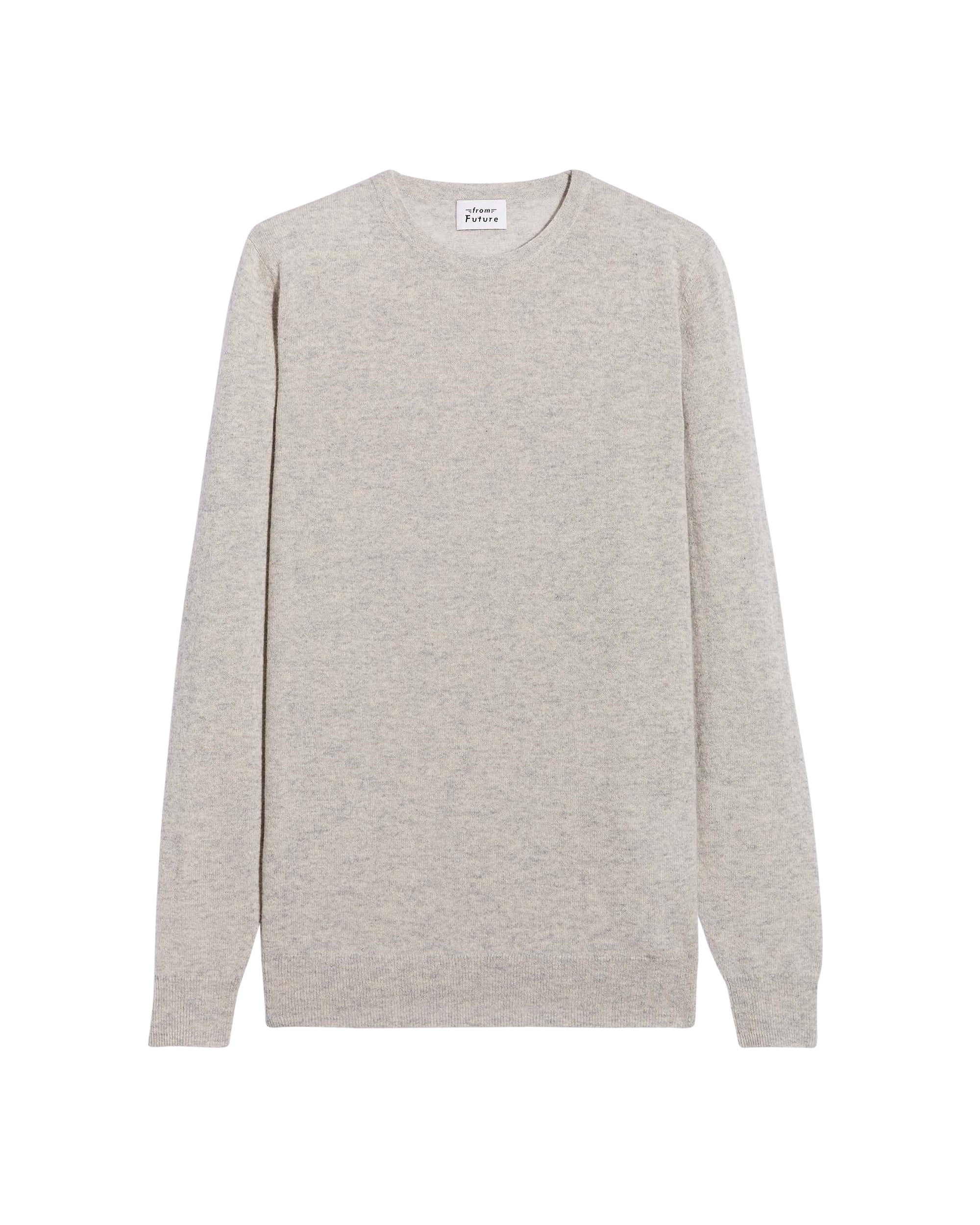 Pull à col rond fin en cachemire - Light Heather Gray