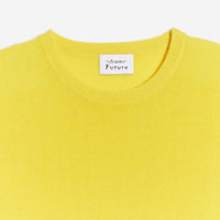 Pull à col rond fin en cachemire - Summer Yellow