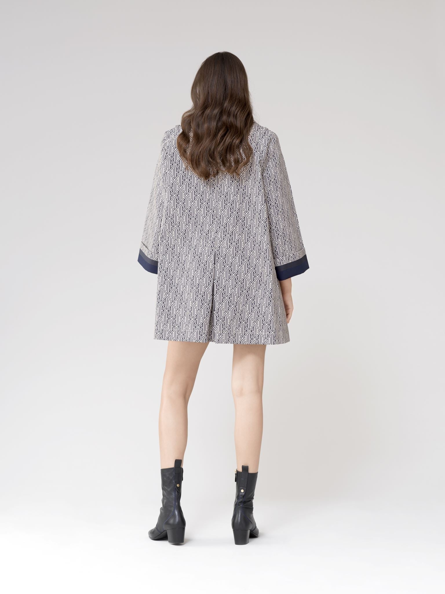 Trench court - Bleu Blanc