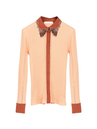Cardigan chemise - Pêche Orange
