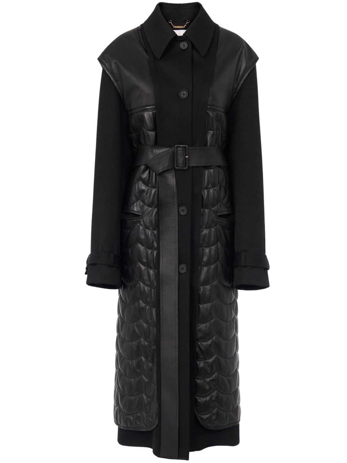 Trench avec gilet détachable en laine - Black