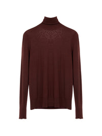 Pull à col roulé en laine - Chocolat Brun