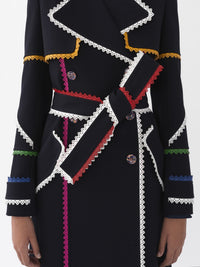 Manteau en gabardine de laine - Ink Navy
