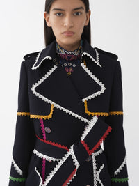 Manteau en gabardine de laine - Ink Navy