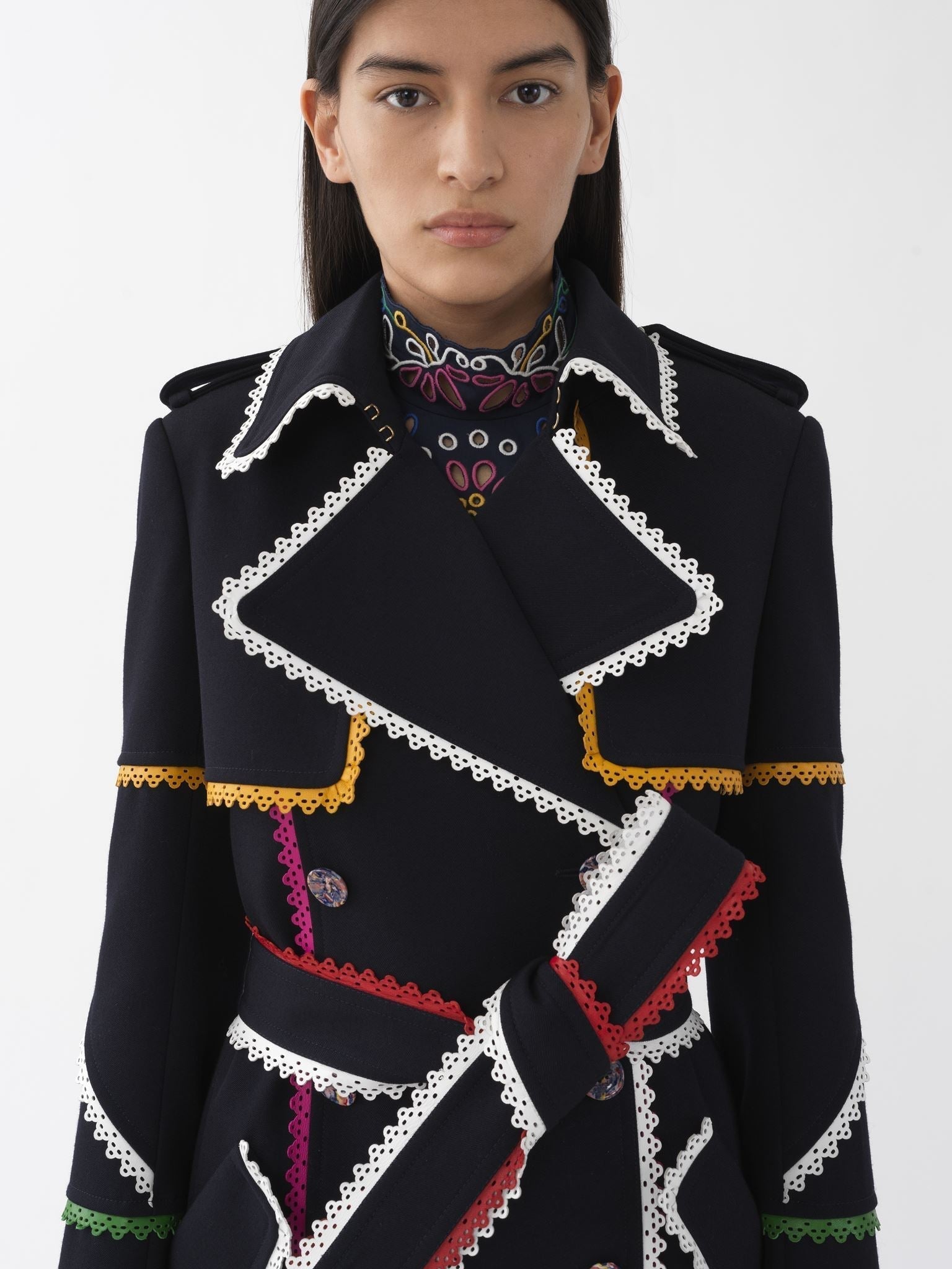 Manteau en gabardine de laine - Ink Navy