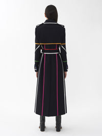 Manteau en gabardine de laine - Ink Navy